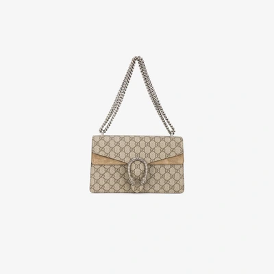 Gucci Dionysus Gg Supreme Shoulder Bag In Nude & Neutrals | ModeSens