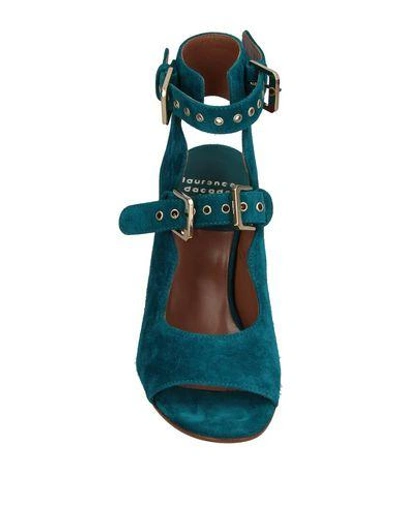 Shop Laurence Dacade Woman Sandals Green Size 6 Calfskin