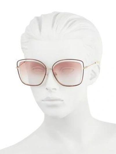 Shop Chloé Poppy Butterfly Sunglasses In Peach