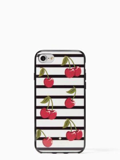 Shop Kate Spade Cherry Stripe Iphone 7/8 Case In Cream Multi