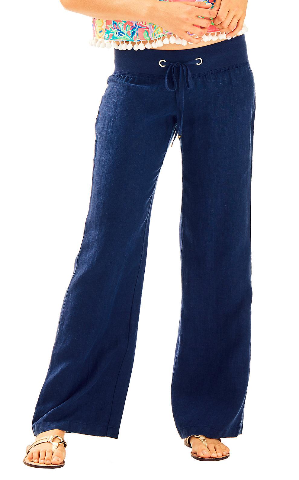 navy beach trousers