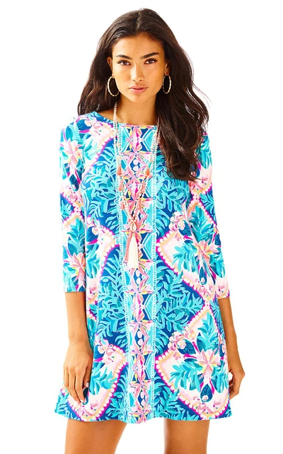 Shop Lilly Pulitzer Ophelia Swing Dress In Seaside Aqua Coconut Cove Engineered Ophelia Dress