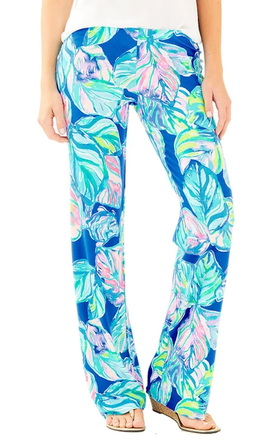 Shop Lilly Pulitzer 33" Georgia May Palazzo Pant In Beckon Blue Sparkling Grotto