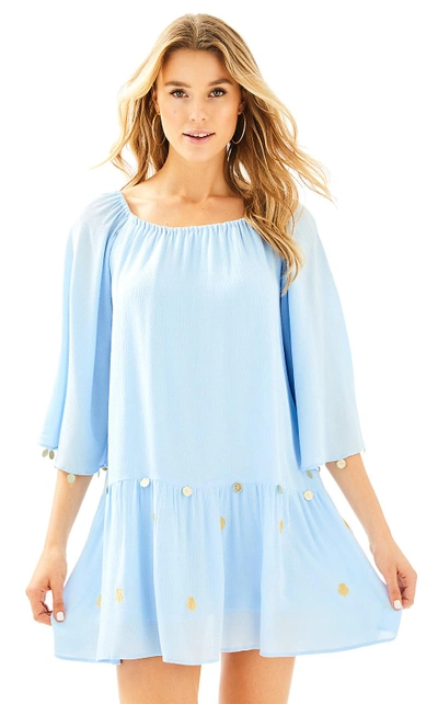 Delaney Tunic Dress In Boho Blue