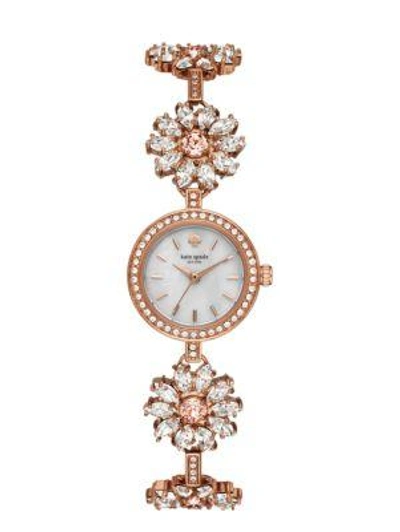 Shop Kate Spade Daisy Chain Watch In Rose Gold