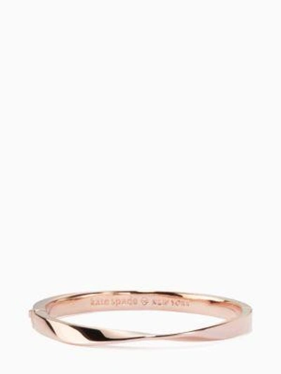 Shop Kate Spade Do The Twist Hinged Bangle In Rose Gold