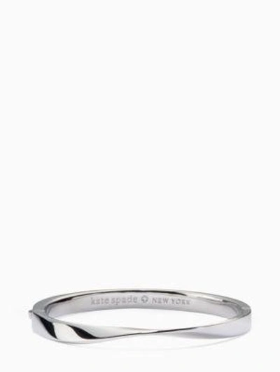 Shop Kate Spade Do The Twist Hinged Bangle In Silver