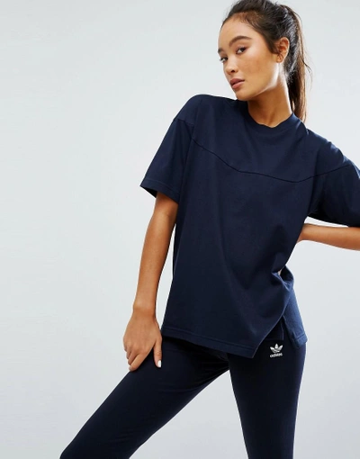 Adidas Originals Adidas Xbyo Navy Boxy T-Shirt - Blue | Modesens