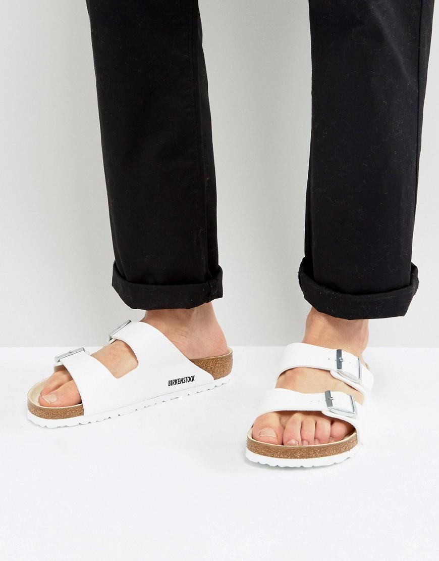 white birkenstock style sandals