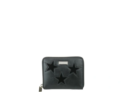 Shop Stella Mccartney Stars Detail Wallet In Black