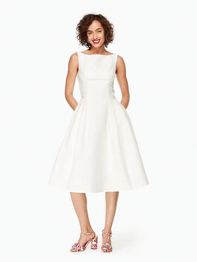 Shop Kate Spade Structured Fit And Flare Dress In Cream