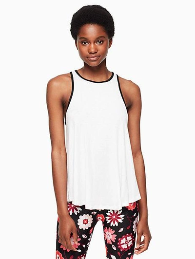 Shop Kate Spade Leaf Bow Circle Tank In White