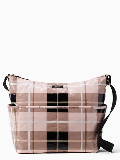 Shop Kate Spade Daycation Serena Baby Bag In Plaid Pink