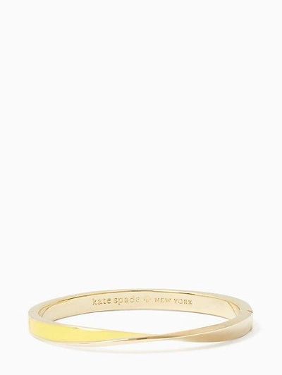 Shop Kate Spade Do The Twist Hinged Bangle In Yellow