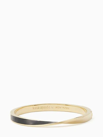 Shop Kate Spade Do The Twist Hinged Bangle In Black