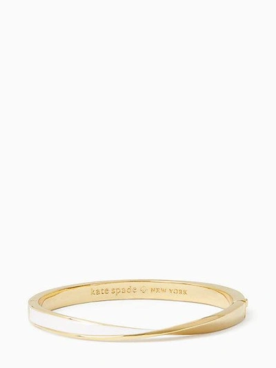 Shop Kate Spade Do The Twist Hinged Bangle In White