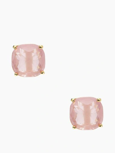 Shop Kate Spade Small Square Studs In Light Pink
