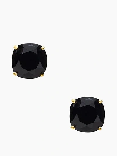 Shop Kate Spade Small Square Studs In Jet