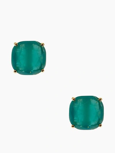 Shop Kate Spade Small Square Studs In Turquoise