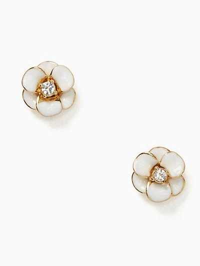 Shop Kate Spade Shine On Flower Studs In White