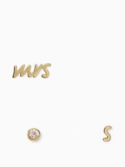 Shop Kate Spade Save The Date Mrs. Initial Stud Set