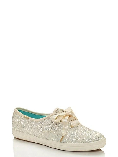 Shop Kate Spade Keds X  New York Glitter Sneakers In White