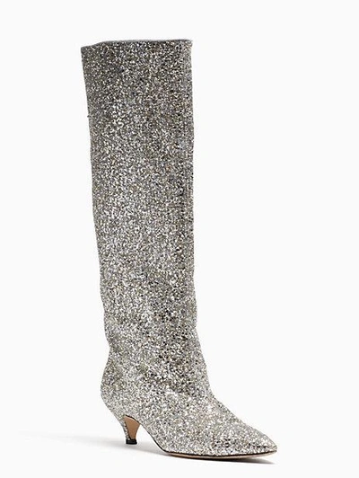 Shop Kate Spade Olina Boots In Silver\gold