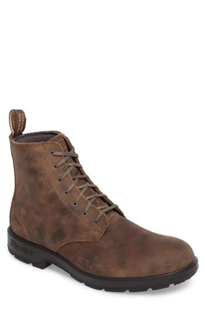 Blundstone Original Plain Toe Boot In Rustic Brown Leather | ModeSens