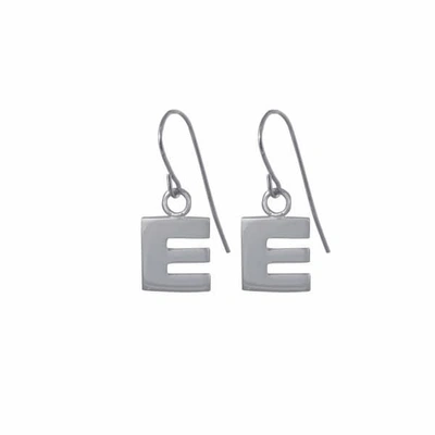 Shop Edge Only Letter Earrings In Silver