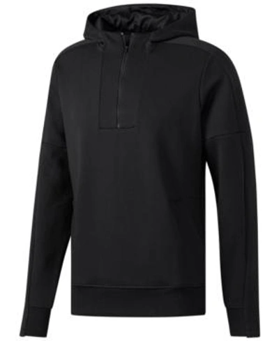 Shop Adidas Originals Adidas Men's Squad Quarter-zip Hoodie In Black