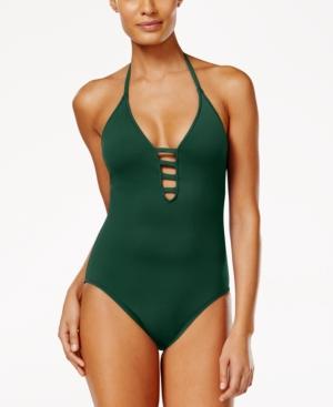 hunter green one piece swimsuit