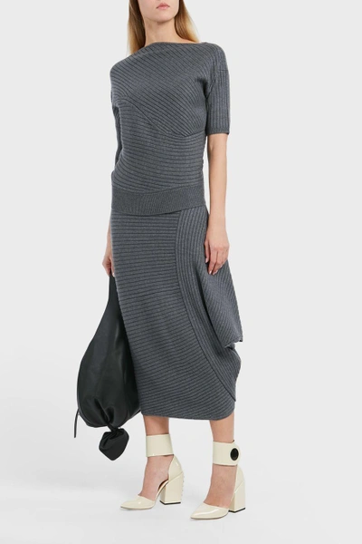 Shop Jw Anderson Infinity Wool Skirt