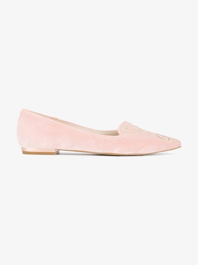 Shop Sophia Webster Butterfly Ballet Shoes In Pink/purple