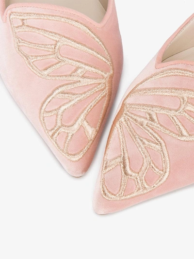 Shop Sophia Webster Butterfly Ballet Shoes In Pink/purple