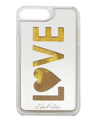 Shop Edie Parker Gold Floating Love Iphone 6 Or 7 Plus Case