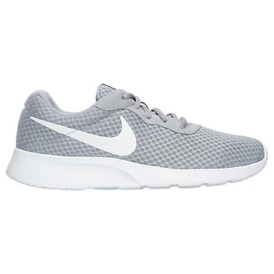 Shop Nike Men's Tanjun Casual Shoes In Wolf Grey/white