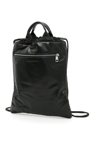 Shop Dolce & Gabbana Nappa And Lightweight Nylon Backpack In Nero-neronero