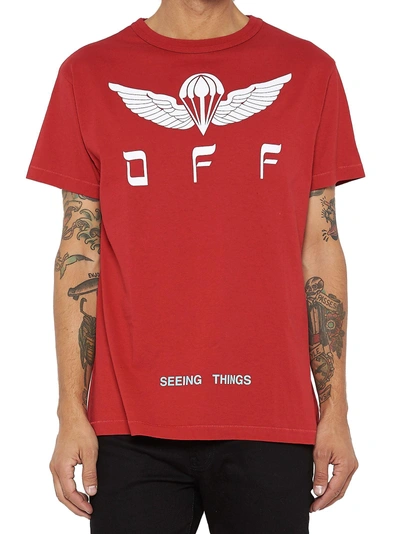 Shop Off-white T-shirt In Red