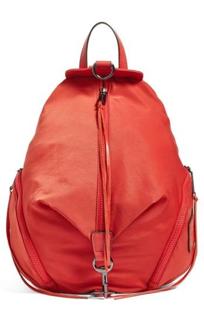 Shop Rebecca Minkoff Julian Nylon Backpack - Red In Carnation Red