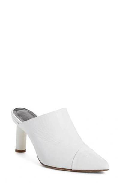 Shop Tibi Liam Pointy Toe Mule In Bright White