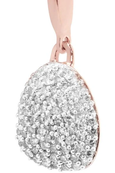 Shop Monica Vinader Nura Rose Gold Vermeil Diamond Earrings