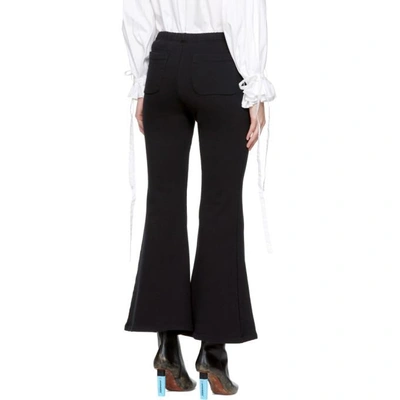 Shop Facetasm Black Flare Lounge Pants