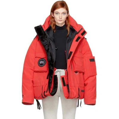 Shop Vetements Red Canada Goose Edition Down Parka
