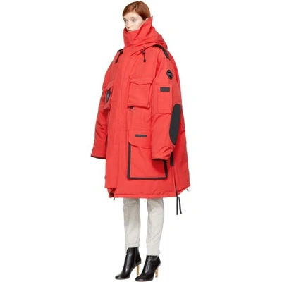 Shop Vetements Red Canada Goose Edition Down Parka