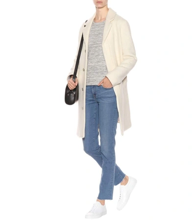 Shop Apc Wool And Mohair Coat In White