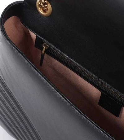 Shop Gucci Gg Marmont Large Shoulder Bag In Black