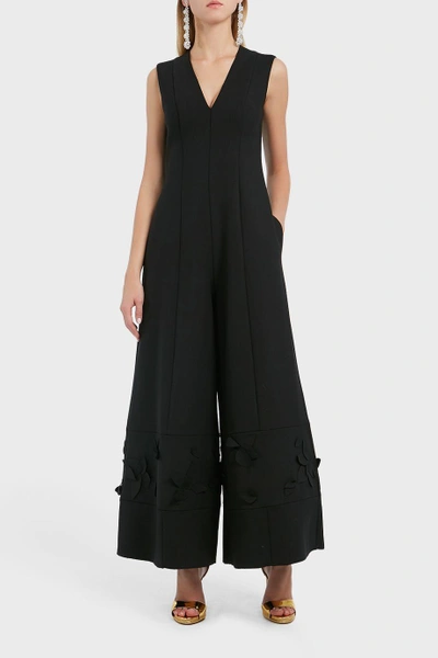 Shop Merchant Archive Embellished Hem Wool-blend Jumpsuit