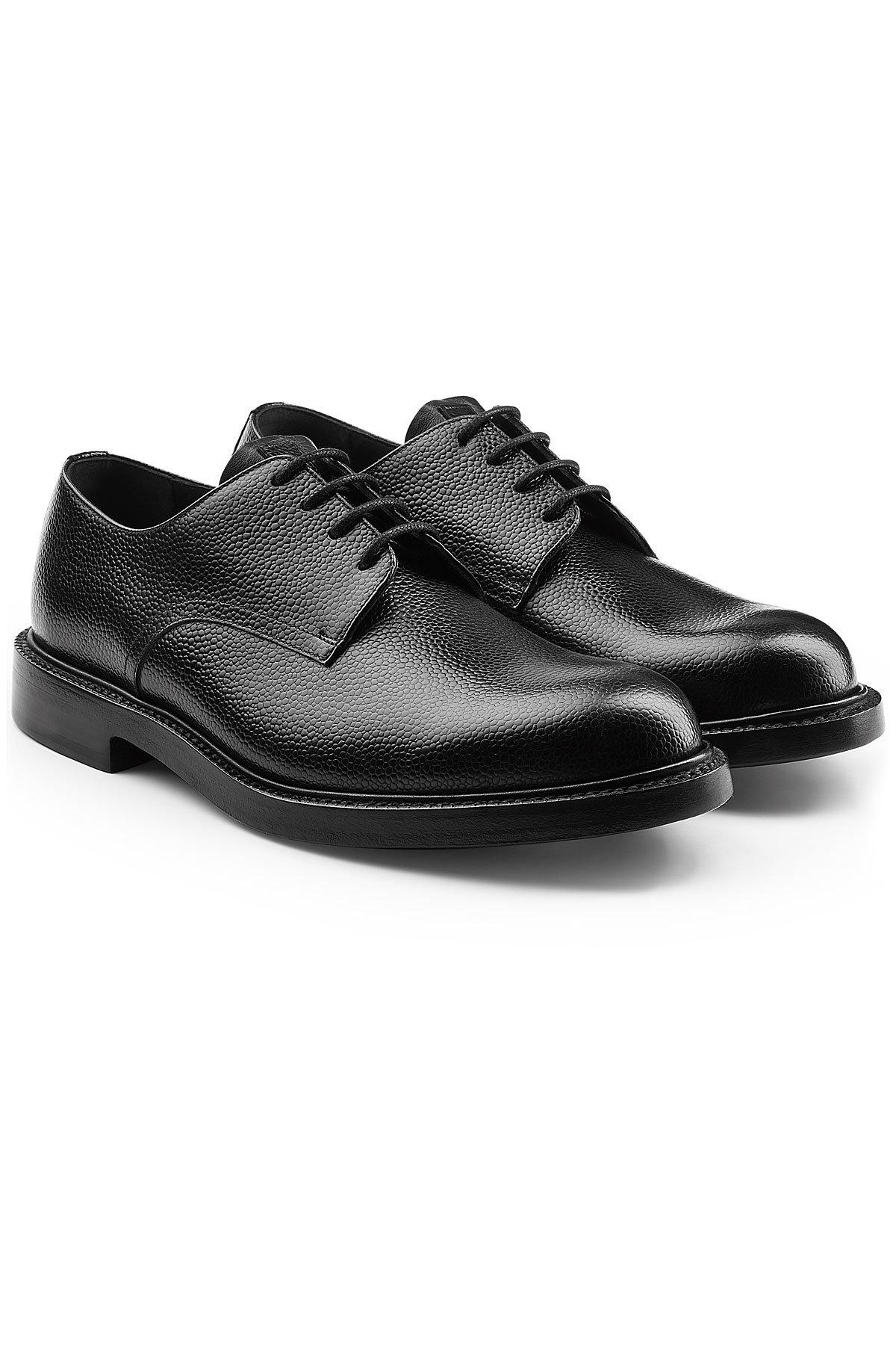 Calvin Klein 205w39nyc Pebblegrain Leather Derby Shoes In