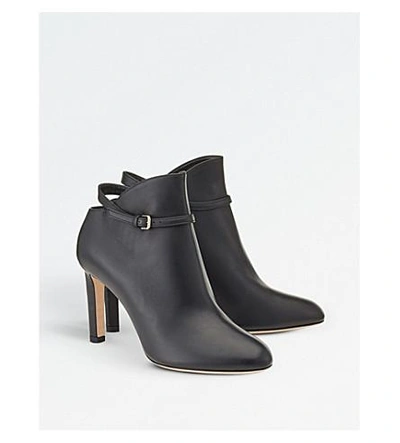 Shop Jimmy Choo Tor 85 Leather Ankle Boots In Black