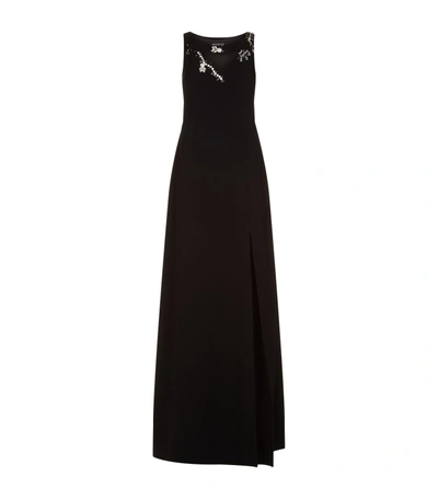 Shop Boutique Moschino Embellished Gown In Black